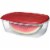 Rubbermaid® Easy Find Lids® Storage Container - Red / Clear Perspective: front