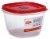 Rubbermaid® Easy Find Lids Vented Food Container - Clear/Racer Red Perspective: front