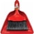 Libman® Dust Pan and Whisk Broom - Red Perspective: front