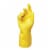 Libman® All-Purpose Latex Gloves - Medium - Yellow Perspective: front