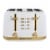Westbend Timeless 4-Slice Toaster - White/Gold Perspective: front