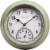 Acu-Rite Outdoor Clock with Thermometer - Rustic Green Perspective: front
