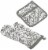 DII Gray Damask Oven Mitt & Potholder Set Perspective: front
