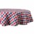 DII Red, White & Blue Check Tablecloth 70 Round Perspective: front