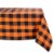 DII Orange Buffalo Check Tablecloth Perspective: front