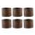 Design Imports CAMZ12242 Black Rub Finish Wood Band Napkin Ring - Set of 6 Perspective: front