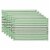 DII Grass Green Stripes With Fringe Placemat (Set of 6) Perspective: front