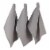 Design Imports CAMZ12442 Gray Recycled Cotton Waffle Dishtowel Set - Set of 6 Perspective: front