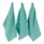 Design Imports CAMZ12447 Aqua Recycled Cotton Waffle Dishtowel Set - Set of 6 Perspective: front
