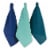 Design Imports CAMZ12450 Recycled Cotton Waffle Dishtowel Set, Assorted Blues - Set of 6 Perspective: front