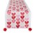 Dii Conversation Hearts Print Table Runner Perspective: front