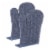 Stonewash Blue Terry Oven Mitt Set/2 Perspective: front