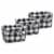 Design Imports Small Vintage Grey Chicken Wire Black & White Check Liner Basket-Set of 3 Perspective: front