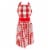 Design Imports Z02398 Red & White Gingham Apron Perspective: front