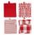 Design Imports Z02399 Assorted Red & White Potholder - Set of 4 Perspective: front
