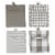 Design Imports Z02411 Assorted Grey & White Potholder - Set of 4 Perspective: front