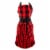 Design Imports Z02422 Red & Black Gingham Apron Perspective: front