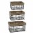 Design Imports Z02430 Asst Antique Silver Farmhouse Basket - Set of 3 Perspective: front