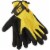 CAT® Men's XL Nitrile Coated Nylon Knit Glove - Black / Yellow Perspective: front
