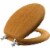 Mayfair Round Toilet Seat - Brown Perspective: front