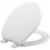 Mayfair White Round Enameled Wood Toilet Seat Perspective: front
