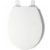 Mayfair White Round Molded Wood Toilet Seat Perspective: front
