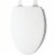 Mayfair White Elongated Molded Wood Toilet Seat Perspective: front