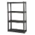 Sterilite 4-Tier Gray Storage Shelf Perspective: front