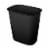 Sterilite Rectangular Wastebasket- Black Perspective: front