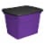Sterilite® Storage Tote with Lid - Purple and Black Perspective: front