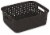 STERILITE SHORT WEAVE BASKET-ESPRESSO Perspective: front