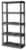 Sterilite 5-Tier Shelving Unit - Flat Gray Perspective: front