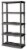 Sterilite 5-Tier Shelving Unit - Flat Gray Perspective: front