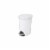 STERILITE 2.6 GALLON ULTRA STEP-ON WASTEBASKET - WHITE Perspective: front