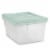 Sterilite Storage Bin - Mindful Mint Perspective: front