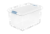 Sterilite 64 Quart Latching Storage Box - Clear/White Perspective: front