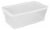 Sterilite Storage Box with Lid - Clear / White Perspective: front
