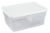 Sterilite Storage Box with Lid - White/Clear Perspective: front