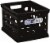 Sterilite Mini Storage Crate - Black Perspective: front