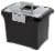 Sterilite Portable File Box - Black Perspective: front