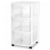 Sterilite® White 3-Drawer Cart Perspective: front