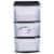 Sterilite Basic 3-Drawer Cart with Casters - Black/Clear Perspective: front