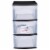 Sterilite Basic 3-Drawer Cart with Casters - Black/Clear Perspective: front