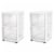 2-Pack Sterilite 36208002 Ultra 2 Drawer Plastic Rolling Storage Container Perspective: front