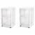 2-Pack Sterilite 36208002 Ultra 2 Drawer Plastic Rolling Storage Container Perspective: front