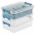 Sterilite 3-Layer Stack and Carry Organizer - Clear/Aqua Perspective: front