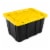 Sterilite 27 Gallon Industrial Tote - Black with Yellow Lid Perspective: front
