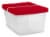 Sterilite 6-Quart Storage Box - Red Rocket/Clear Perspective: front