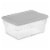Sterilite 16 Quart Storage Box - Cement Perspective: front