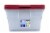 Sterilite Storage Boxes - 2 Pack - Rocket Red/Clear Perspective: front